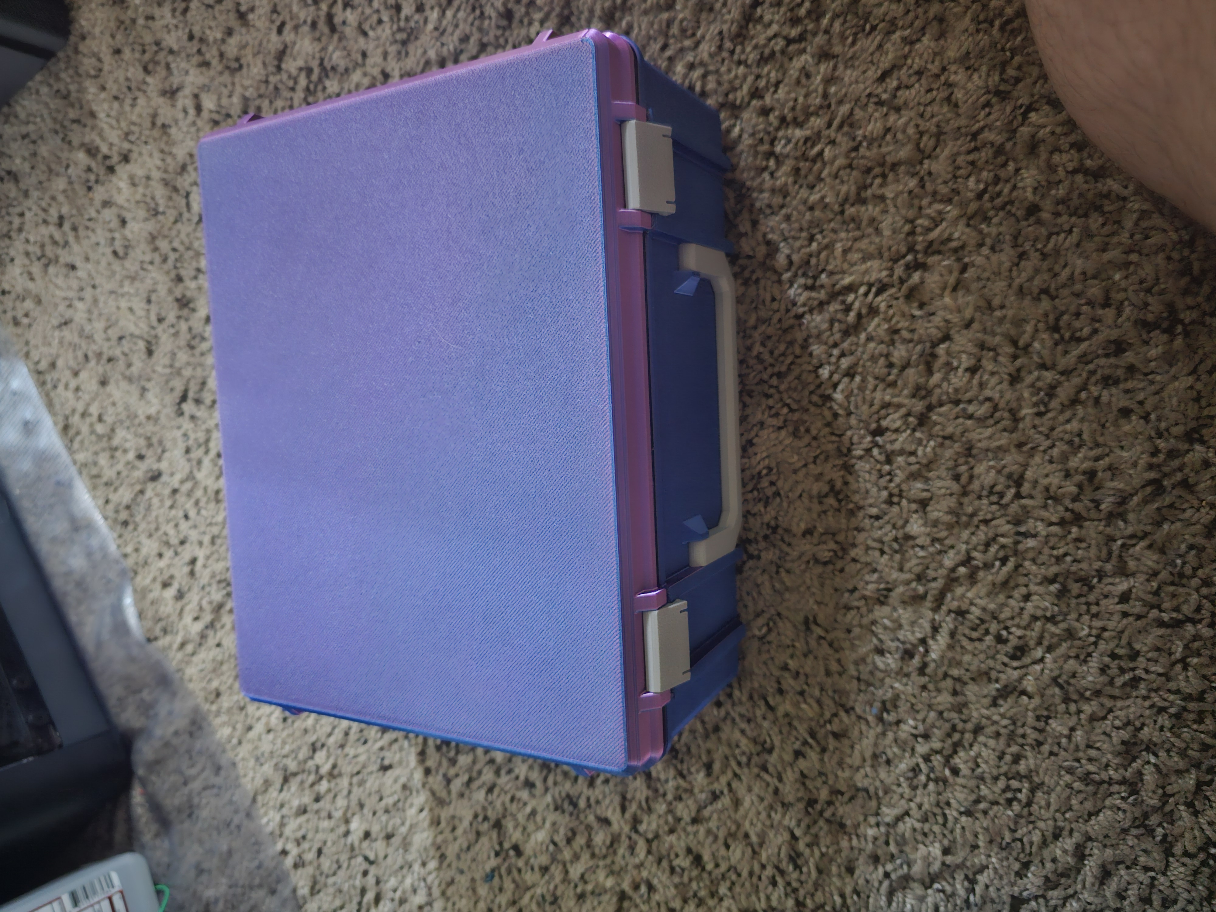 Purple Blue box print